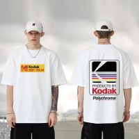 Summer Men Women T-shirts Cotton Oversized Wild Kodak Letter Print T Shirt INS Korea Retro Short-sleeve KODAK Tops Free Shipping