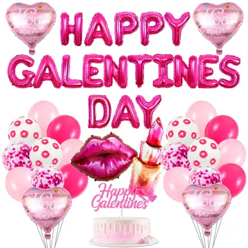 Valentines Day Balloon Garland Decoration Chugs and Kisses Balloon Banner  Pink Red White Galentines Day Decorations Red Lips Kiss Me Balloons for  Wedding Anniversary Bridal Shower Party Decorations 