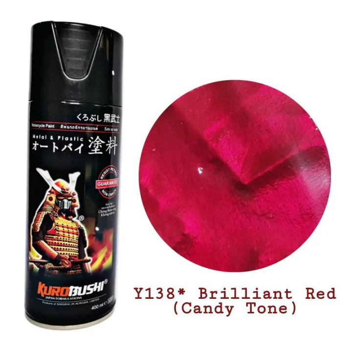 Samurai Spray Paint Y138 Brilliant Red / Candy Red 400ml Lazada PH