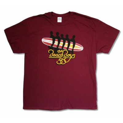 Men T Shirt Beach Boys 50Th Anniversary Surfboard Tour Red fashion 100% cotton