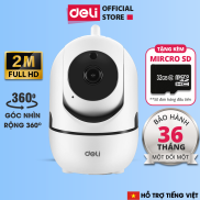 Camera Wifi IP Deli Full HD 2M Xoay 360 Độ giám sát gia đình