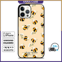 KateSpades Bee Phone Case for iPhone 14 Pro Max / iPhone 13 Pro Max / iPhone 12 Pro Max / XS Max / Samsung Galaxy Note 10 Plus / S22 Ultra / S21 Plus Anti-fall Protective Case Cover
