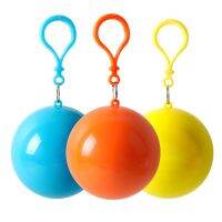 2pcs Portable Raincoat Ball Waterproof Camping Keyring Ball[hxbgxb]