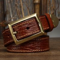 【YD】 3.3CM Mens belts Luxury Super Thick Leather Ceinture Designer Buckle Mens Jeans