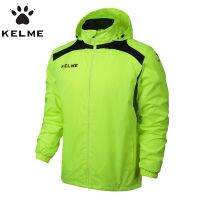 KELME Kids Sport Running Jacket Men Women Jogging Waterproof Sportwear Sport Hooded Jackets Joggers Family K15S605