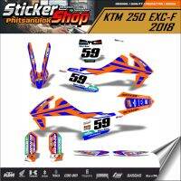 สติ๊กเกอร์ติดรถ วิบาก เอ็นดูโร่ รุ่น KTM 250 EXC-F 2018 2018 No.3