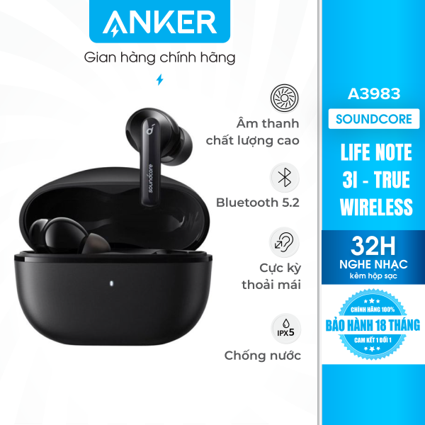 Tai nghe không dây SoundCore (by Anker) Life Note 3i True Wireless (TWS)