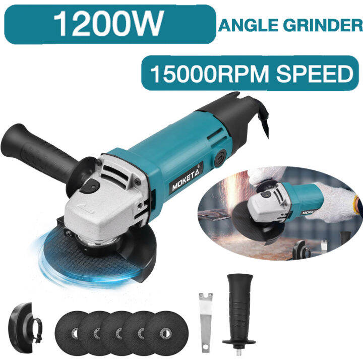 Angle Grinder Industrial Heavy Duty 1200W 15000r/min 4 inch Grinding