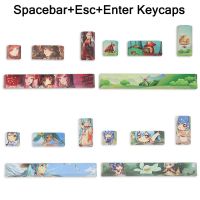 （Miss qis keycap）การ์ตูนสาวอะนิเมะ PBT ข้อความเหมือนกับแป้นพิมพ์กลโปรไฟล์6.25U Spacebarec 4คีย์ที่กำหนดเอง MxKeycaps