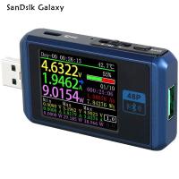 SanDslk Galaxy แรงดันไฟฟ้าที่ปลอดภัยที่ทดสอบ USB เครื่องวัดกระแสไฟแรงดันไฟฟ้ามัลติมิเตอร์มีจอแสดงผลบลูทูธมัลติฟังก์ชันเครื่องทดสอบกระแสไฟฟ้าเครื่องวัดกระแสไฟแรงดันไฟฟ้าบลูทูธ