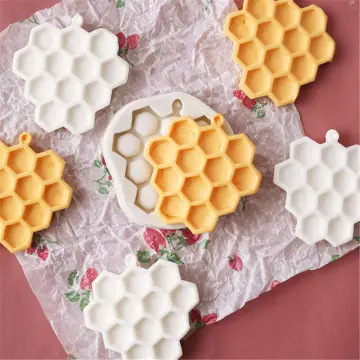 Cute Honey Bee Fondant Mold - 3d Silicone Honeycomb Candy Mold For