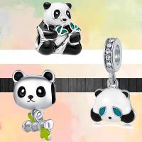 New Classic China National Treasure Cute Panda Pendant BeadsFit Original Pandora Charms Silver Color Bracelet DIY Women Jewelry