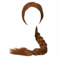 HAIRJOY Synthetic Hair Shrek Princess Fiona Wigs Ultra-long Brown Braid Wig Cosplay Accessory Coslive Wig  Hair Extensions Pads