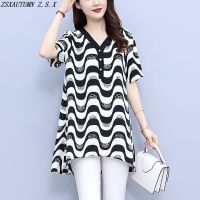 ♕▦♙  Vintage All Match Blouse Fashion Womens Chiffon Shirt Loose Spring Summer New Korean Clothes Elegant Slim Printed Casual Tops