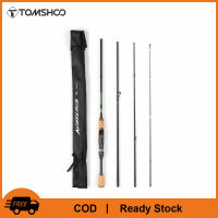 Portable Travel Spinning Fishing Rod 6.8FT Lightweight Carbon Fiber 4 Pieces Fishing Pole