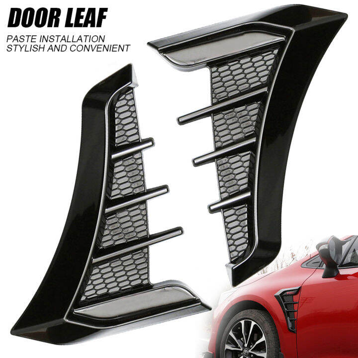 JaneDream 2Pcs Side Vent Fender Air Flow Sticker Intake Grille Carbon Fiber Auto for Toyota