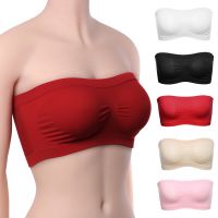 Intimates Tube Tops sexy Lady Women Solid Strapless Elastic Boob Bandeau Bra Lingerie Breast Wrap Chest Tube Top 2020