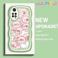 Jlingji เคสสำหรับ Xiaomi Redmi Note 11 Pro Note 5G 11e Pro ขอบหมูซนสีชมพูลายขอบซิลิโคนน้ำแบบดั้งเดิมเคสโทรศัพท์คลุมทั้งหมดเลนส์ตัวปกป้องกล้องถ่ายรูปเคสฝาหลังกรอบเคสนิ่ม