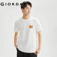 GIORDANO Men Pets Series T-Shirts 100% Cotton Simple Print Fashion Tee Crewneck Short Sleeve Casual Summer Tshirts 91093158