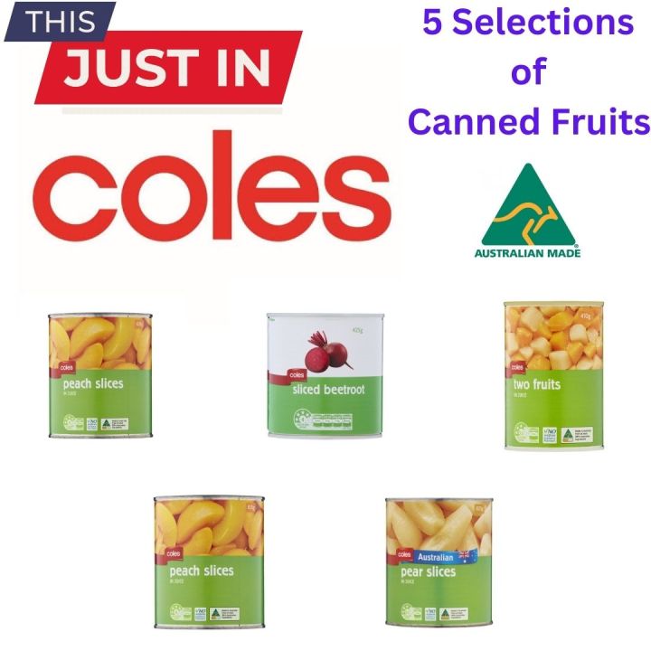 Coles Canned Fruits (5 Selections) Lazada.co.th