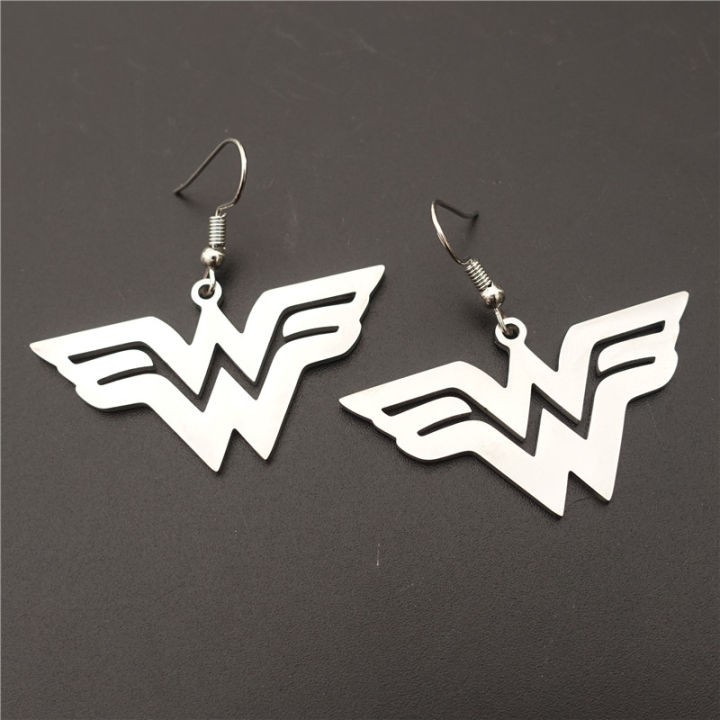 w-letter-stainless-steel-earrings-fashion-dangle-jewelry-female-wholesale-12-pairs-lot