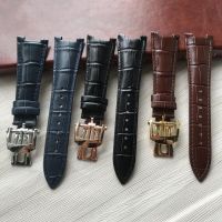 25X18mm watch buckle Leather Watch Strap Band Black Brown Blue Fits For Patek Philippe Nautilus