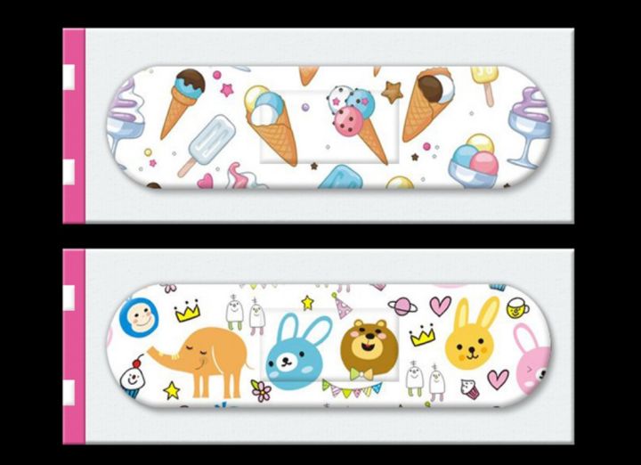 lz-100pcs-transparent-cartoon-patches-band-aid-kawaii-breathable-waterproof-wound-plasters-hemostasis-medical-strips-bandages
