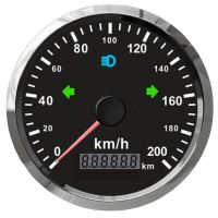 85mm GPS Speedometer 200Km/H LCD Display Tachometer 12V 24V With Red Backlight Odometer for Motorcycle ATV Boat