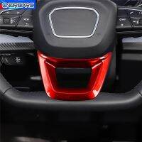 Carbon Fiber Color Car Styling Steering Wheel Frame Decoration Spider Handle Cover Trim For Audi Q5 FY 2018-2021 Interior Decals