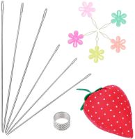 【CC】 KAOBUY 13PCS Straight Beading Thread Needles   Bead Needle ThreaderStrawberry Holder Jewelry Making