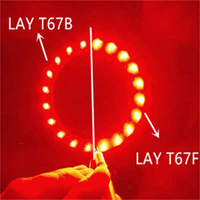 200ชิ้น3528 BICOLOR LED สีแดงสีเหลือง (วาง T67B-T2V1-1-1 U2V2-45) สีเหลืองอำพันสีเหลือง PLCC-4ย้อนกลับขั้ววาง T67F
