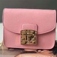 womens bag genuine Fuˉwomens cowhide pink small square bag fashion