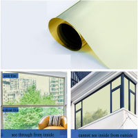 HOHOFILM Gold&amp;silver Mirror Film-sTICKER One way Mirror Window Film solar tint House Office Building Glass Sticker