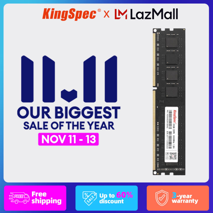 kingspec-ddr3-1600-pc3-12800u-แรม4gb-สำหรับติดหน่วยความจำสำหรับเดสก์ท็อปอนุภาคสองด้านเข้ากันได้หน่วยความจำสำหรับเดสก์ท็อป