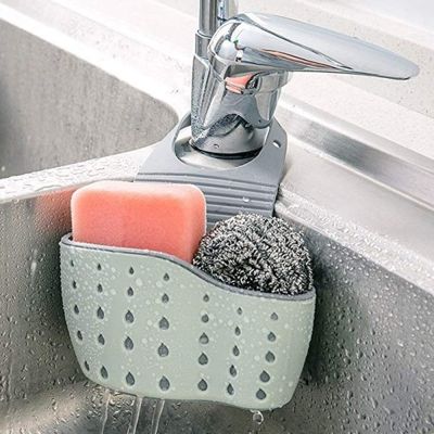 【CW】 1PC Sink Storage Holder Drain Rack Adjustable Basket Dish Drainer Sponge Shelf Organizer Tools