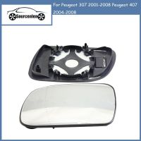 กระจกกระจกด้านข้างปีกรถสำหรับ Peugeot 307 2001-2008 Peugeot 407 2004-2008เลนส์กระจกกระจกมองหลัง