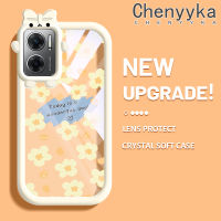 เคส Chenyyka สำหรับ Xiaomi Redmi 10 5G Redmi Note 11E 5G Redmi 11 Prime 5G เคสแฟชั่นรูปโบว์รูปดอกไม้รูปสัตว์ประหลาดน้อยเคสนิ่มกันกระแทกกันรอยขีดข่วนเคสโทรศัพท์โปร่งใส TPU ซิลิกาเจลเลนส์กล้องถ่ายรูปป้องกัน