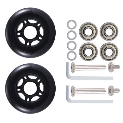 75MmX 24Mm Luggage Suitcase Replacement Wheels , PU Swivel Caster Wheels Bearings Repair Kits, a Set Of 2