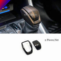 สำหรับ Toyota RAV4 Highlander Venza Harrier อุปกรณ์ตกแต่งภายในรถเกียร์ Shift Lever Knob Handle กรอบ Trim จัดแต่งทรงผม2Pcs