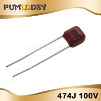 10PCS 100V474J 0.47UF 5% Pitch 5mm 470nf 474 100V CBB Polypropylene film capacitor WATTY Electronics