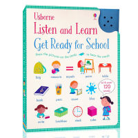 Original English picture book Usborne produced English word phonation Book listen and learn get ready for school word card click reading touch phonation Preschool