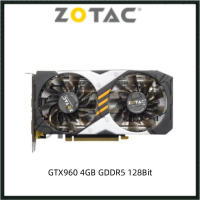 USED ZOTAC GTX960 4GB GDDR5 128Bit GTX 960 Gaming Graphics Card GPU