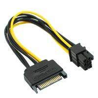 ใหม่ SATA 15pin Revolution 6pin สายไฟกราฟิกพอร์ตอนุกรมเป็นสายไฟกราฟิก6พิน