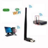 การ์ด LAN เครือข่ายไร้สาย Wifi ขนาดเล็ก USB 2.0 7601 2.4Ghz วายฟายอะแด็ปเตอร์สำหรับเครื่องพีซี DVB-T2/S2กล่องทีวี Wifi เสาอากาศเครื่องส่งสัญญาณไวไฟขนาดเล็ก