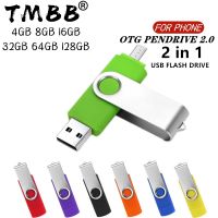 360° Rotate OTG USB Flash drive cle 64G USB 2.0 Smart Phone pen drive 4g 8g 16g 32g 128g micro usb memory storage devices U disk