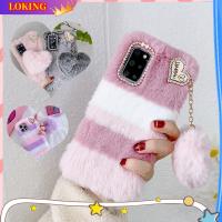 【Great. Cell phone case】 เคสสำหรับ Samsung Galaxy A13 A23 A53 A73 5G A02 A02S A03 A03S A04 A04S บลิงน่ารักอบอุ่นปลอกขนสัตว์