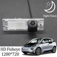 Owtosin HD 1280x720 Fisheye Rear View Camera For BMW i3/Mega City 2013 2014 2015 2016 2017 2018 Car Vehicle Parking Accessories