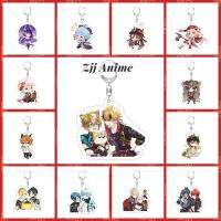 Game Genshin Keychains Tear Film Both Sides Of Chain Kazuha Thoma Gorou Hutao Figure Keyring