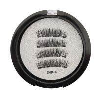 Magnetic Eyelashes with 2 Pairs Artificial Fiber Magnets Magnetic with Eyelash Curler