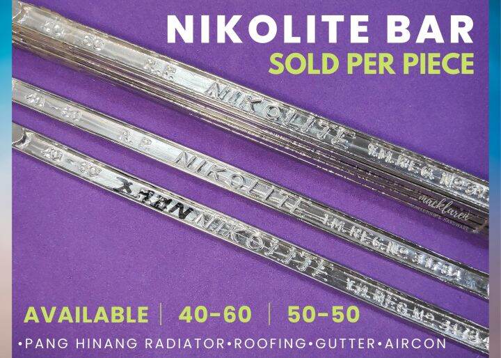 Nikolite Bar ️ Sold per Piece ️ Mixture of Tin & Lead ️ 4060 ️ 5050 ️100 gram estimate